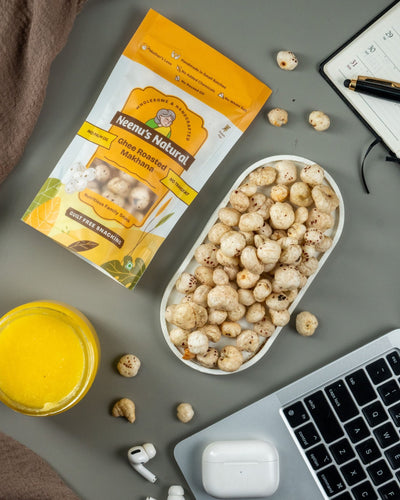 Ghee Roasted Makhana | Crunchy & Nutritious Fox Nut Snack – Healthy Snacks on Brown Living™. SKU: NN_12. Img 3.