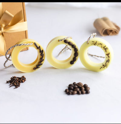 Gift Box of 3 Beeswax Scented Tablets / Wardrobe Sachets – Candles & Fragrances on Brown Living™. SKU: SN12118. Img 1.