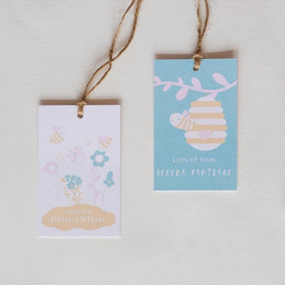 Gift Tags - Bee Yourself | Pastel | 350 GSM Double Pasted Texture Paper | Verified Sustainable by Brown Living™