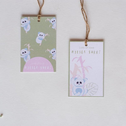 Gift Tags - K for Koala | Pastel | 350 GSM Double Pasted Texture Paper | Verified Sustainable by Brown Living™