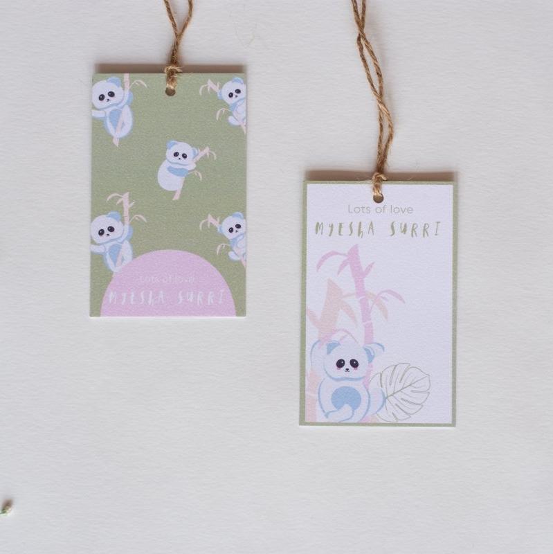 Gift Tags - K for Koala | Pastel | 350 GSM Double Pasted Texture Paper | Verified Sustainable by Brown Living™