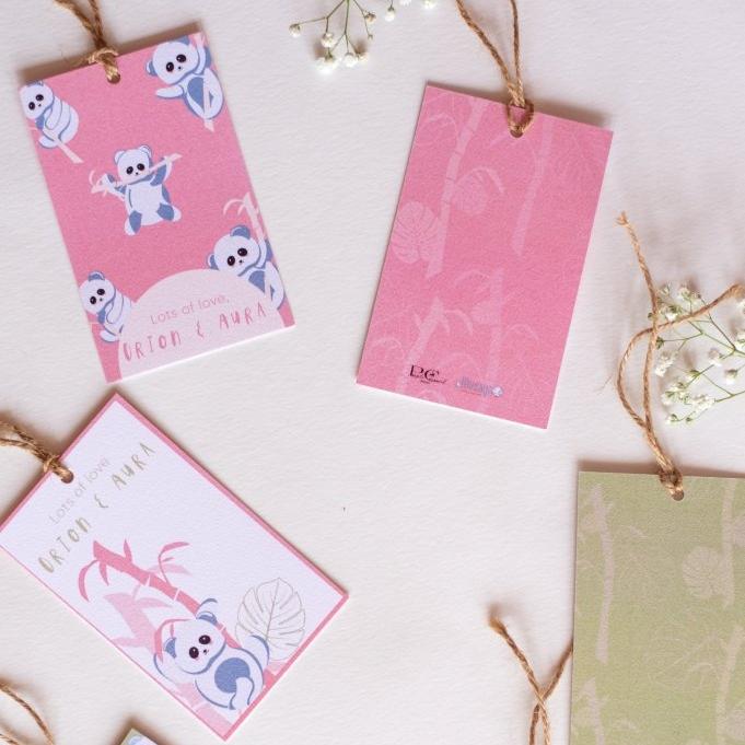Gift Tags - K for Koala | Pastel | 350 GSM Double Pasted Texture Paper | Verified Sustainable by Brown Living™