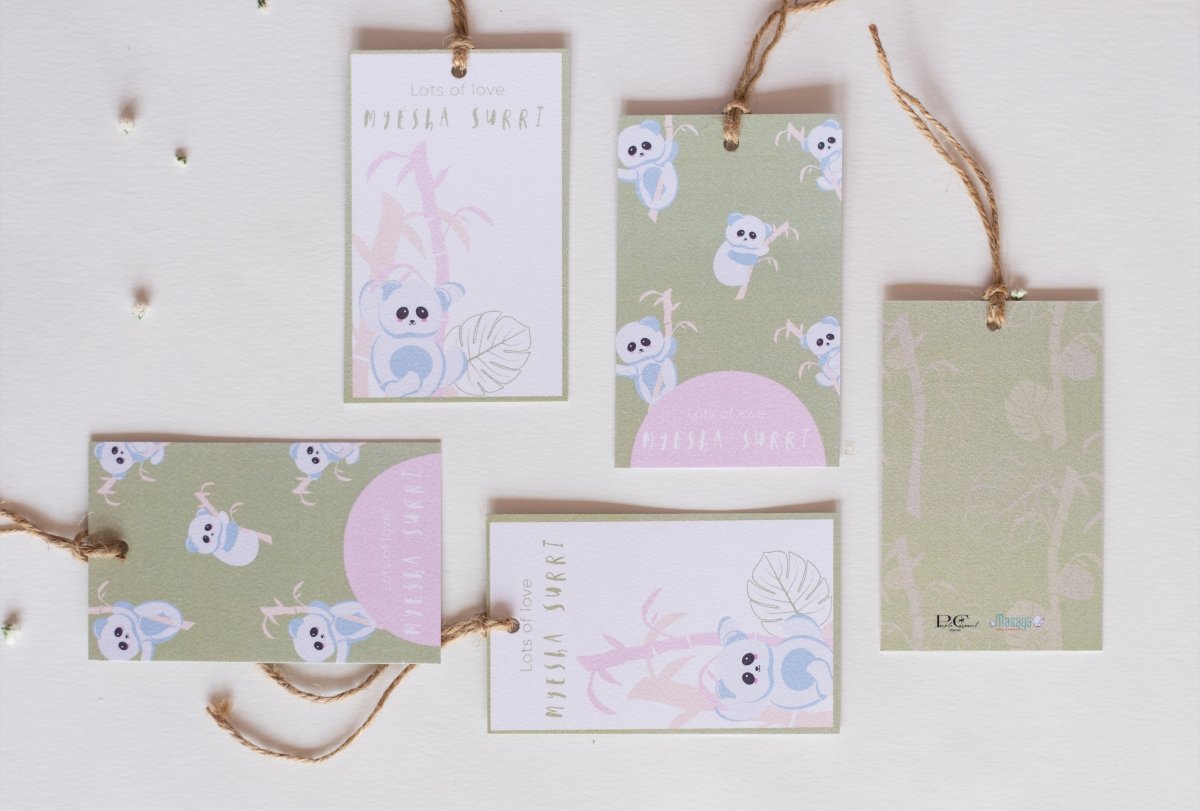 Gift Tags - K for Koala | Pastel | 350 GSM Double Pasted Texture Paper | Verified Sustainable by Brown Living™