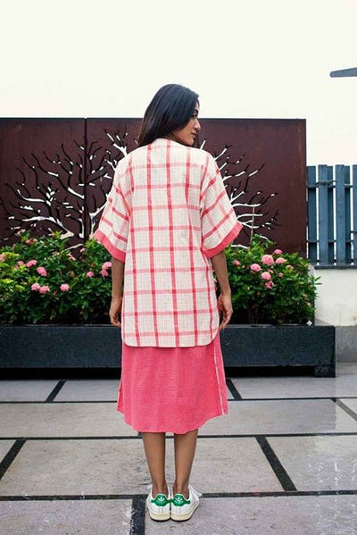 Gingham Cotton Midi Dress & Jacket – Womens Dress on Brown Living™. SKU: ANTGCMDJXXL. Img 2.