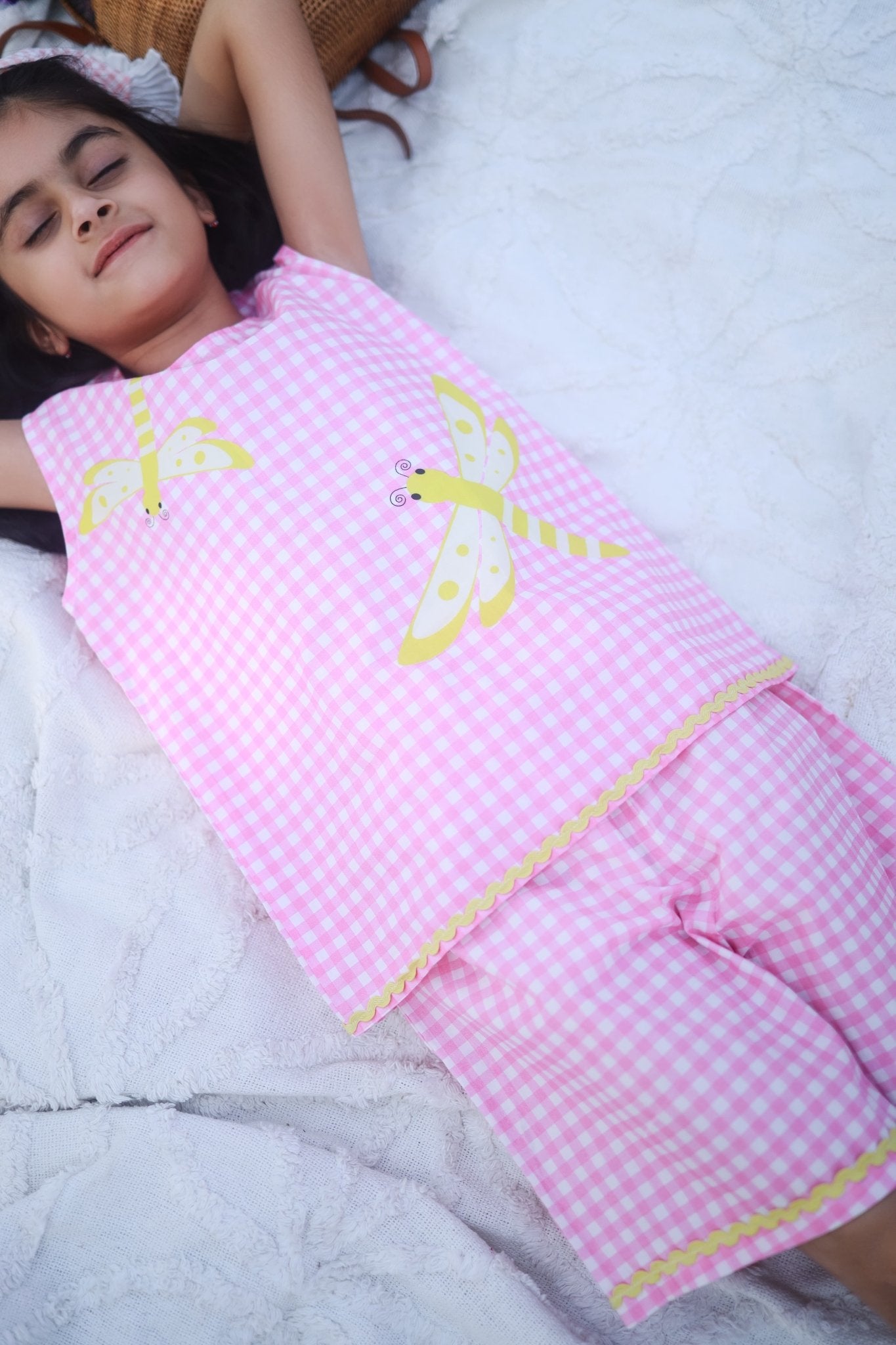 Gingham Gulabo Girls Co - ord Set | Checked Comfortable Kids Outfit – Kids Daywear Sets on Brown Living™. SKU: GGG56M1. Img 3.