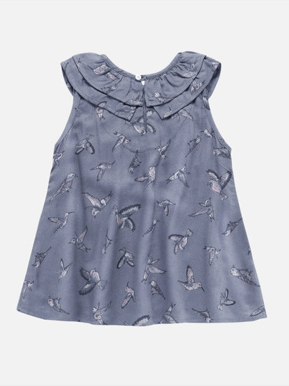 Girls Bird Flock Top & Shorts Set Regular Fit – Cute Summer Outfit – Kids Daywear Sets on Brown Living™. SKU: PG119_1. Img 3.