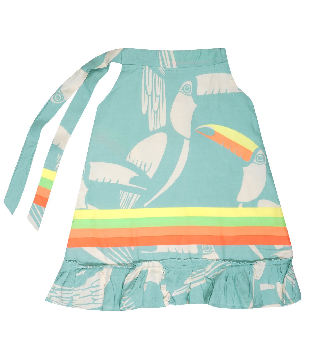 Girls Blue Cotton Dress with Shoulder Knot Regular Fit – Kids Daywear Sets on Brown Living™. SKU: PG159_2. Img 2.