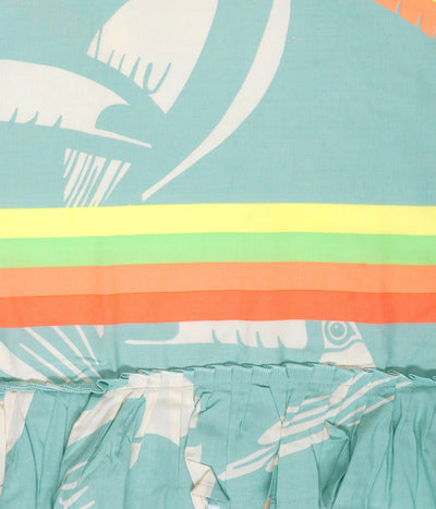 Girls Blue Cotton Dress with Shoulder Knot Regular Fit – Kids Daywear Sets on Brown Living™. SKU: PG159_2. Img 3.