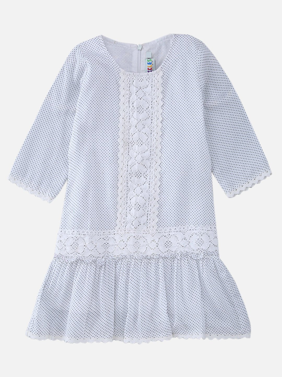 Girls Cotton Daisy Dress White – Comfortable Floral Summer Dress – Kids Daywear Sets on Brown Living™. SKU: PG083_1. Img 1.