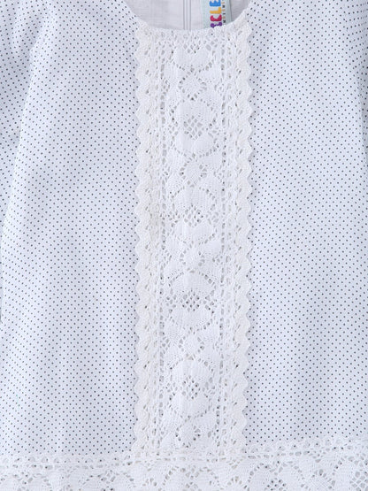 Girls Cotton Daisy Dress White – Comfortable Floral Summer Dress – Kids Daywear Sets on Brown Living™. SKU: PG083_1. Img 3.