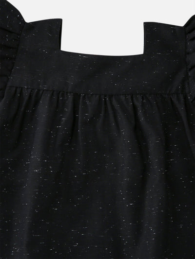 Girls Cotton Jade Dress Black – Comfortable Stylish Casual Dress – Kids Daywear Sets on Brown Living™. SKU: PG078_1. Img 3.