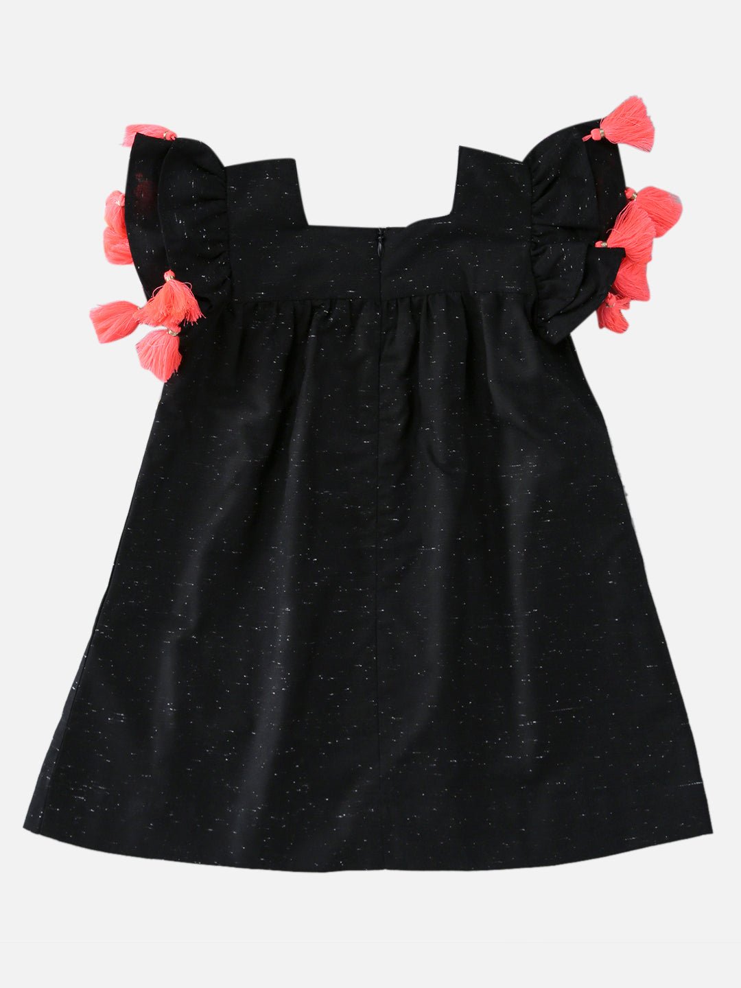 Girls Cotton Jade Dress Black – Comfortable Stylish Casual Dress – Kids Daywear Sets on Brown Living™. SKU: PG078_1. Img 2.