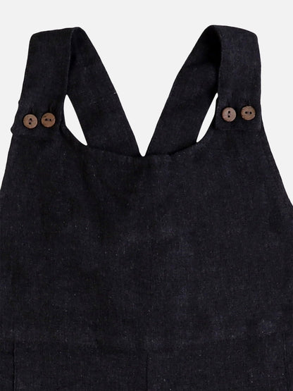 Girls Cotton Melange Jumpsuit – Grey – Kids Daywear Sets on Brown Living™. SKU: PG154_2. Img 3.