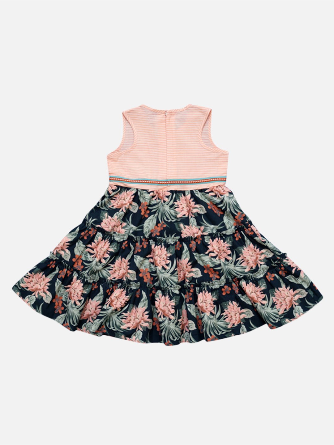 Girls Cotton Pickle Dress Peach – Comfortable Summer Dress for Kids – Kids Daywear Sets on Brown Living™. SKU: PG143_1. Img 2.