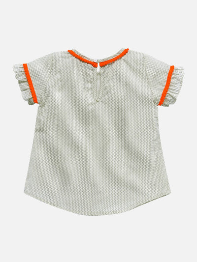 Girls Frost Top & Short Set White & Blue – Regular Fit Summer Outfit – Kids Daywear Sets on Brown Living™. SKU: PG120_1. Img 3.