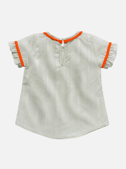 Girls Frost Top & Short Set White & Blue – Regular Fit Summer Outfit – Kids Daywear Sets on Brown Living™. SKU: PG120_1. Img 3.
