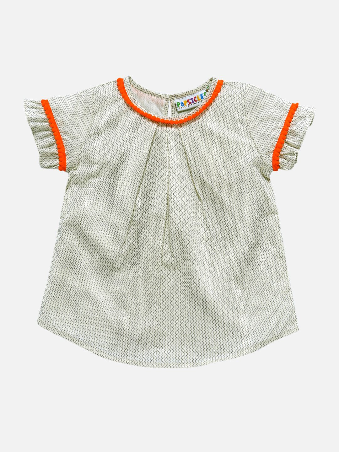 Girls Frost Top & Short Set White & Blue – Regular Fit Summer Outfit – Kids Daywear Sets on Brown Living™. SKU: PG120_1. Img 2.