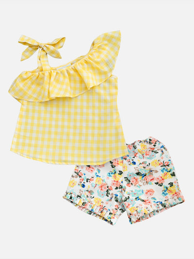 Girls Honeydew Set Regular Fit – Comfortable Stylish Outfit for Kids – Kids Daywear Sets on Brown Living™. SKU: PG142_1. Img 1.