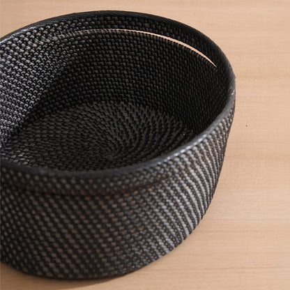 Giza Basket Black – Handmade Rattan, Eco - Friendly Storage & Home Decor – Home Decor on Brown Living™. SKU: GizaBasket. Img 4.