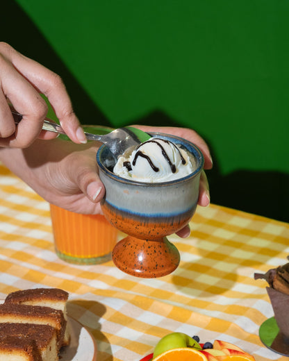 Glace Dessert Cup Set of 2 | Elegant Glassware for Serving Desserts – Serving Set on Brown Living™. SKU: MS-SRV-0023. Img 2.