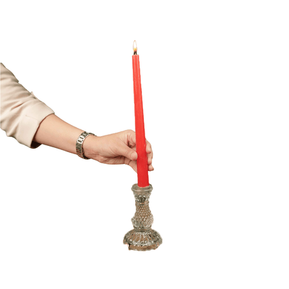 Glass Glow Candle Set – Candle & Stand Set of 2 – Home Decor on Brown Living™. SKU: CC14. Img 3.