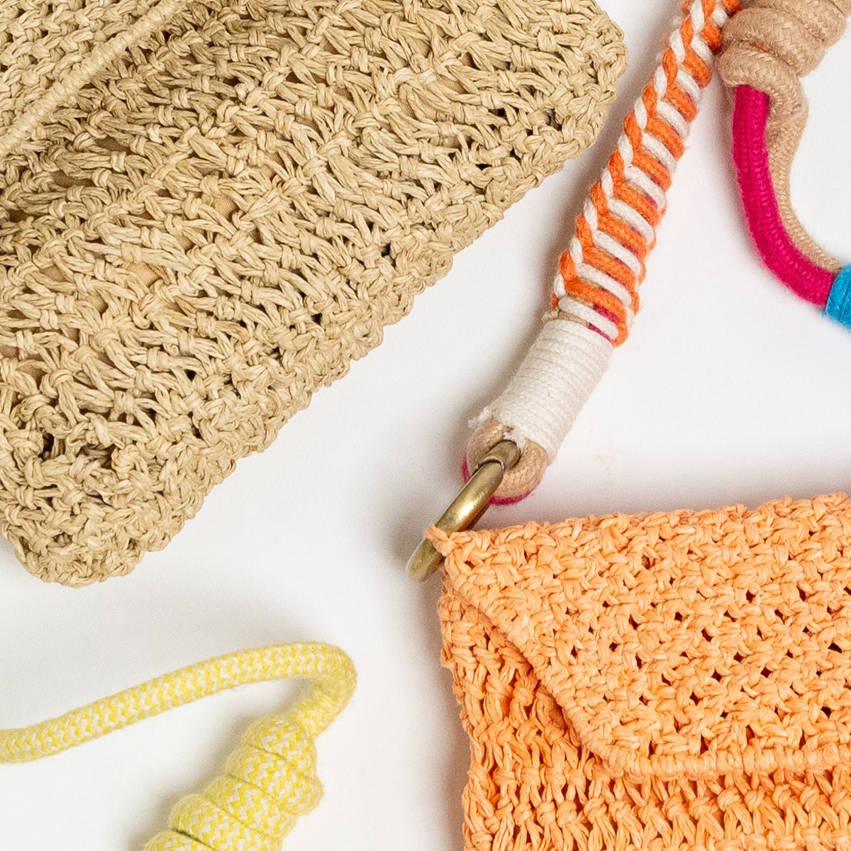 Glee Raffia Mini Bag | Handwoven Natural Raffia Sling Bag by One