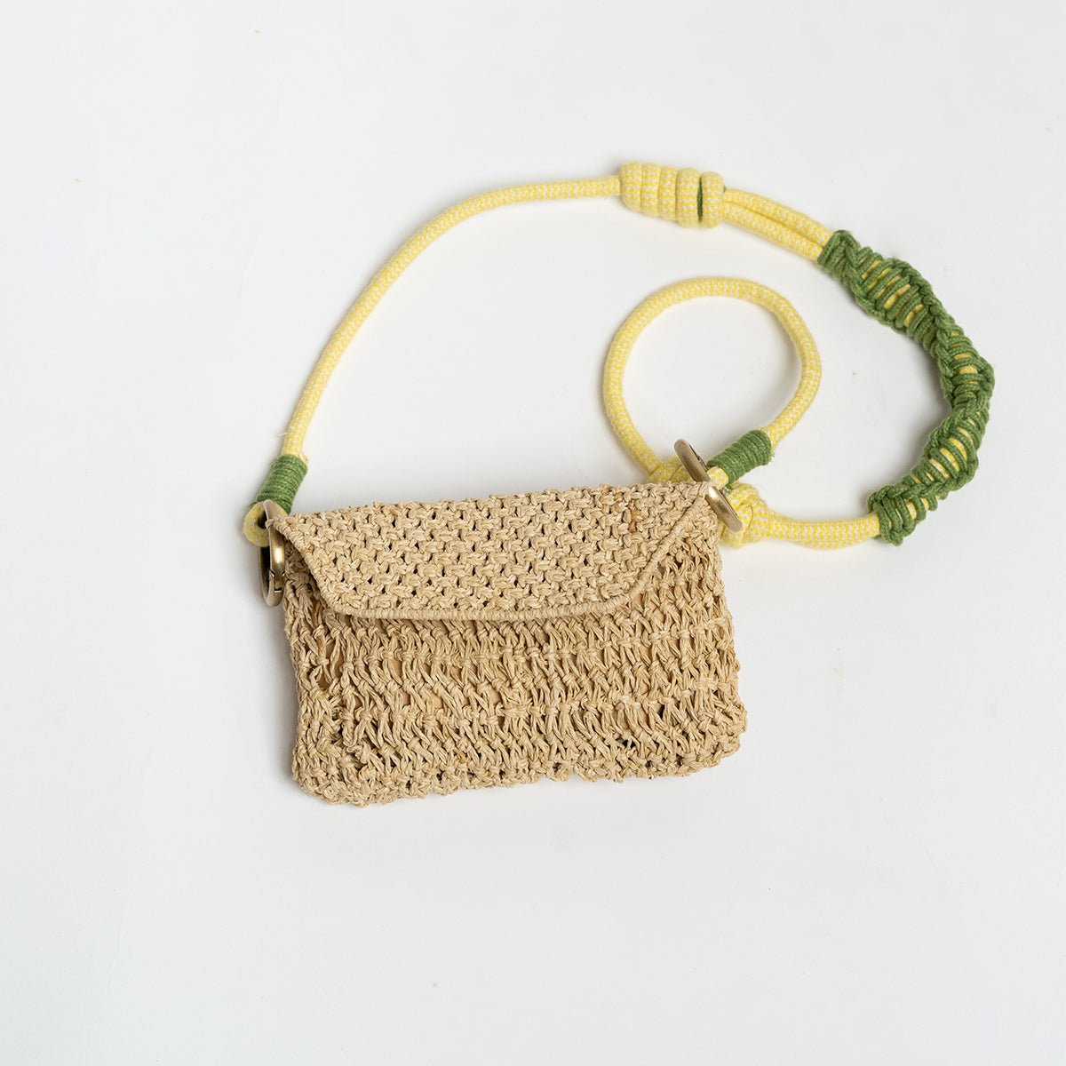 Glee Raffia Mini Bag | Handwoven Natural Raffia Sling Bag by One