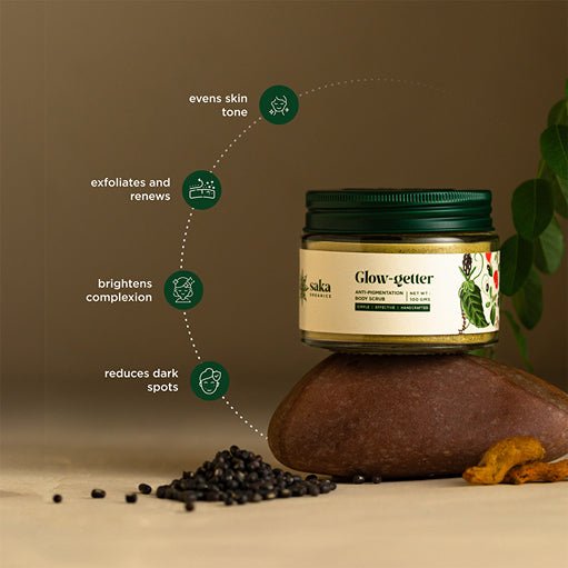 Glow - getter | Handmade Anti - Pigmentation Body Scrub (150gms) | Verified Sustainable by Brown Living™