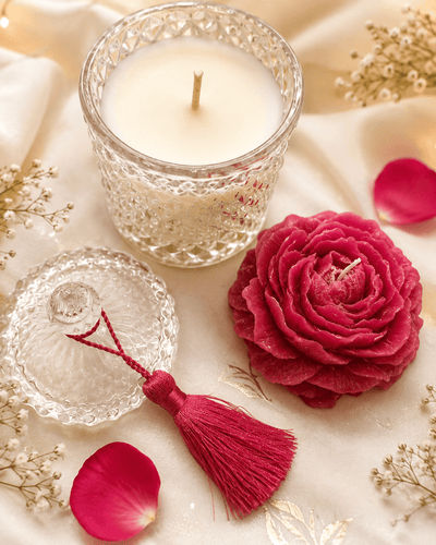 Glow & Grace Candle Gift Set | Beautiful Scented Gift – Candles & Fragrances on Brown Living™. SKU: SN25105. Img 1.