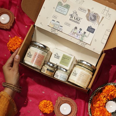 Glow Naturally Skincare Gift Bundle | Handcrafted Festive Diwali Bundle | Verified Sustainable by Brown Living™