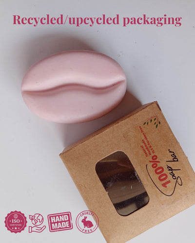 Goat Milk and Shea Butter Coffee Bean Handmade Soap - 100g – Body Soap on Brown Living™. SKU: SOB - SOAP - 012. Img 3.