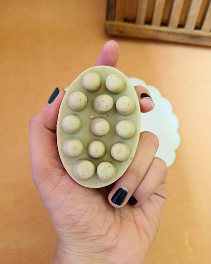 Goat Milk and Shea Butter Coffee Scrub Soap Bar - 100g – Body Soap on Brown Living™. SKU: SOB-SOAP-14AN. Img 2.