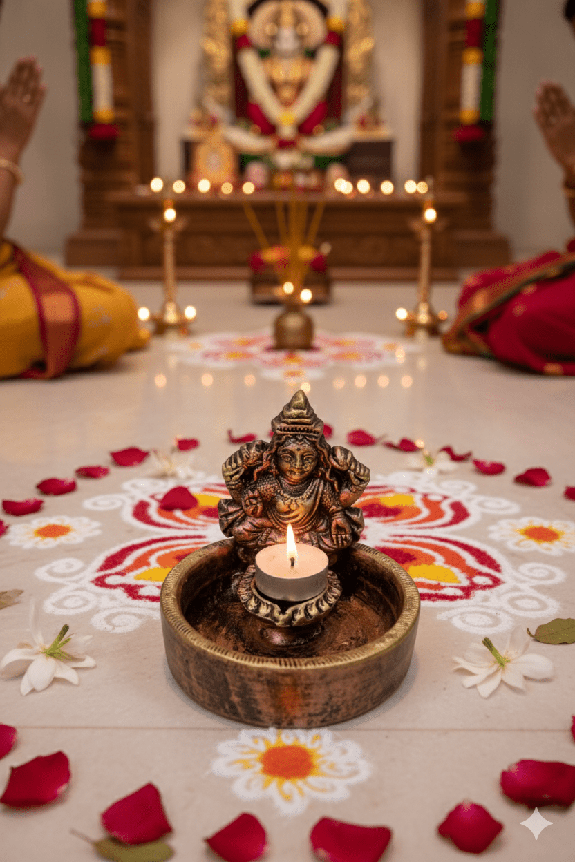 Goddess Laxmi Bowl Diya - Diwali Decoration & Festival Lighting – Home Decor on Brown Living™. SKU: D64. Img 6.