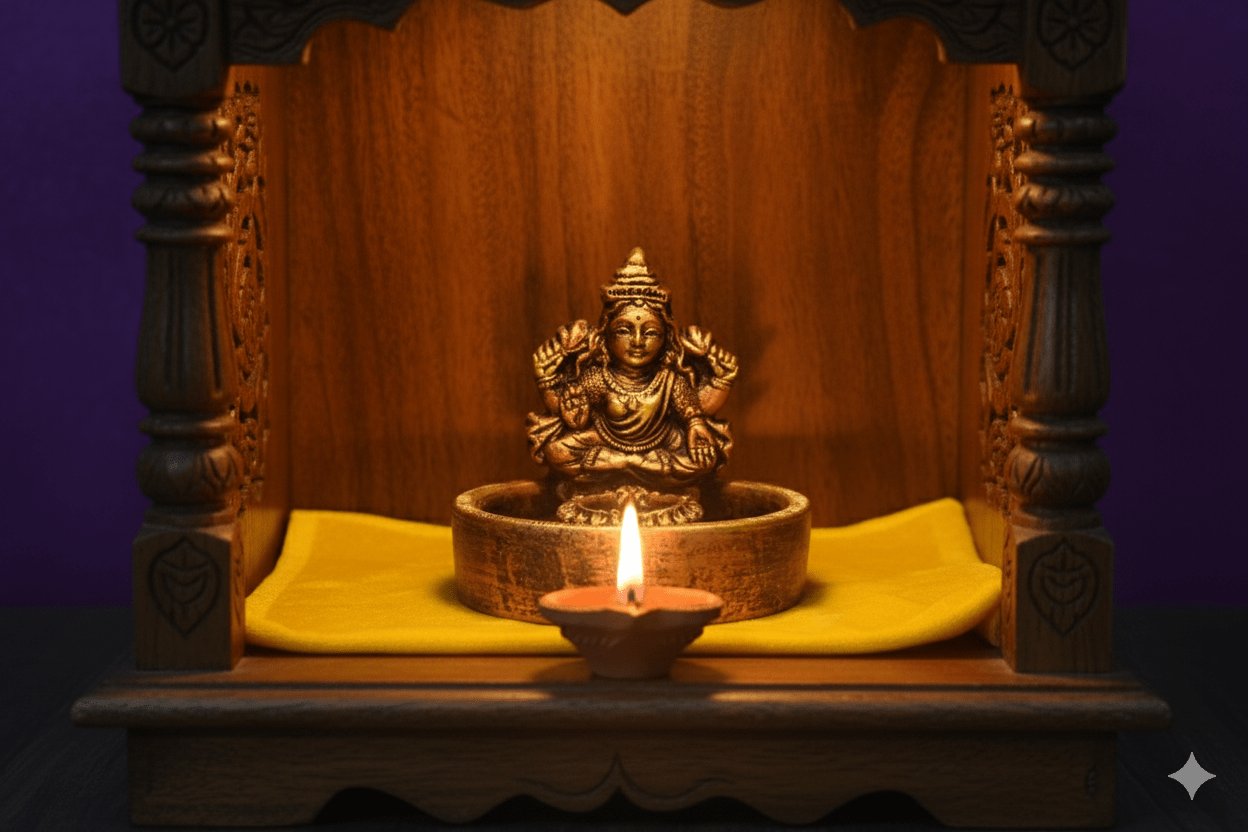 Goddess Laxmi Bowl Diya - Diwali Decoration & Festival Lighting – Home Decor on Brown Living™. SKU: D64. Img 4.