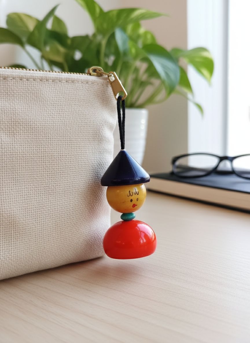 Gokul Key Buddies - Channapatna Wooden Keychains – Travel Accessories on Brown Living™. SKU: CPKRKCMDMC01. Img 2.