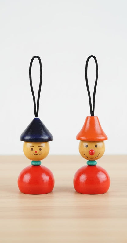 Gokul Key Buddies - Channapatna Wooden Keychains – Travel Accessories on Brown Living™. SKU: CPKRKCMDMC01. Img 1.