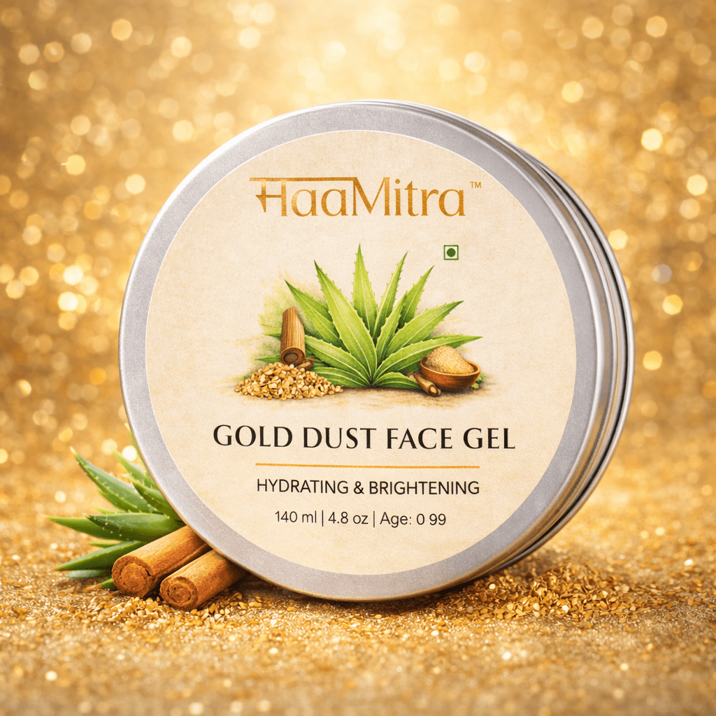 Gold Dust Face Gel | Hydrating & Brightening Face Gel For Glowing Skin – Lotions & Moisturizers on Brown Living™. SKU: MM-GDFK. Img 1.