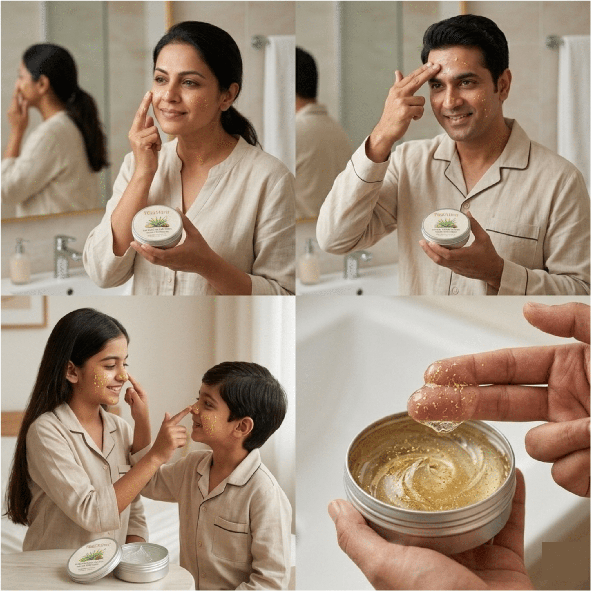 Gold Dust Face Gel | Hydrating & Brightening Face Gel For Glowing Skin – Lotions & Moisturizers on Brown Living™. SKU: MM-GDFK. Img 3.