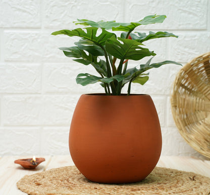 Gold Dust Terracotta Pots, Clay Pots For Plants - (Half Lantern - Pack2) | Verified Sustainable by Brown Living™