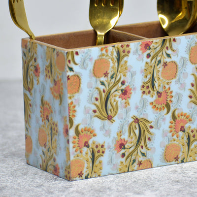 Gold Foil MDF Cutlery Holder – Kitchen Organizers on Brown Living™. SKU: MJ00093TAN. Img 8.