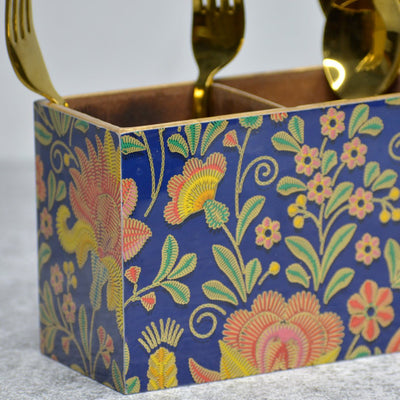 Gold Foil MDF Cutlery Holder – Kitchen Organizers on Brown Living™. SKU: MJ00091TAN. Img 5.