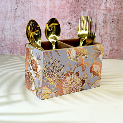Gold Foil MDF Cutlery Holder – Kitchen Organizers on Brown Living™. SKU: MJ00147TA. Img 11.