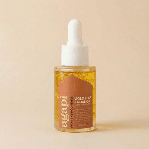 Gold Leaf Facial Oil- 30ml – Face Oil on Brown Living™. SKU: GLFO-01_24BL43. Img 1.