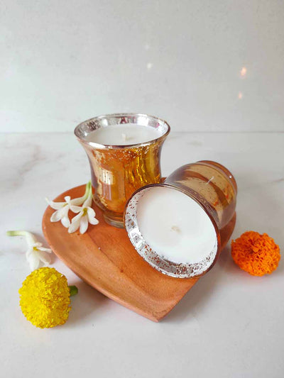 Gold Mercury Votive Candle Duo – Candles & Fragrances on Brown Living™. SKU: BMV001 - BMV004. Img 2.