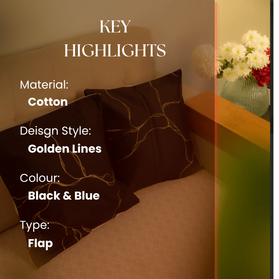 Golden Gilded Pillow Covers (Set of 4) 16 x 16 inches – Covers & Inserts on Brown Living™. SKU: C01. Img 5.
