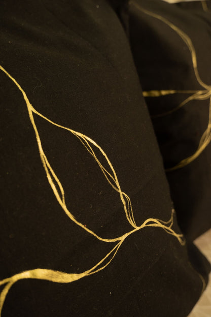 Golden Gilded Pillow Covers (Set of 4) 16 x 16 inches – Covers & Inserts on Brown Living™. SKU: C01. Img 2.