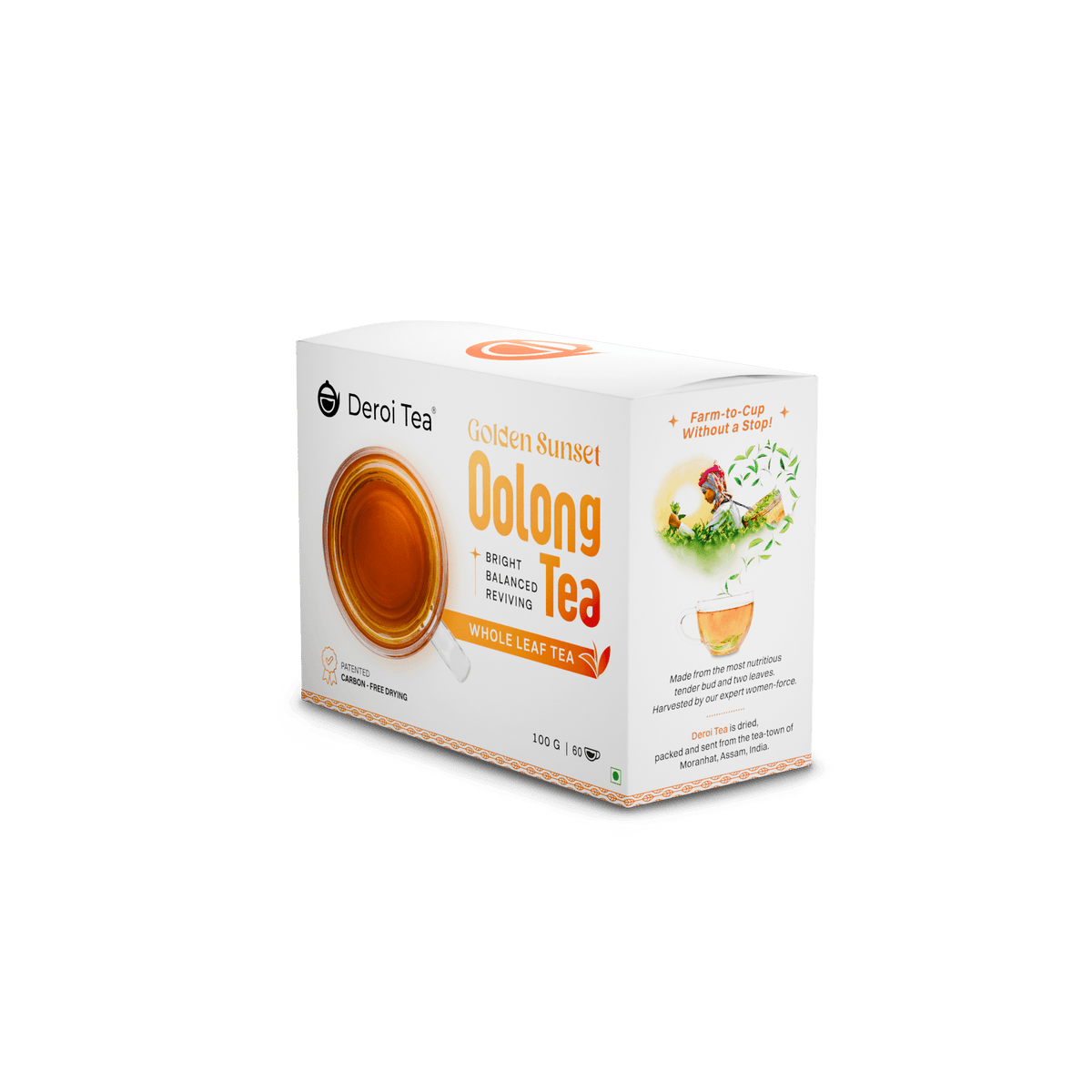 Golden Sunset Oolong Tea | Premium Whole Leaf | Assam Fresh | 100 gm – Tea on Brown Living™. SKU: DTO100. Img 4.