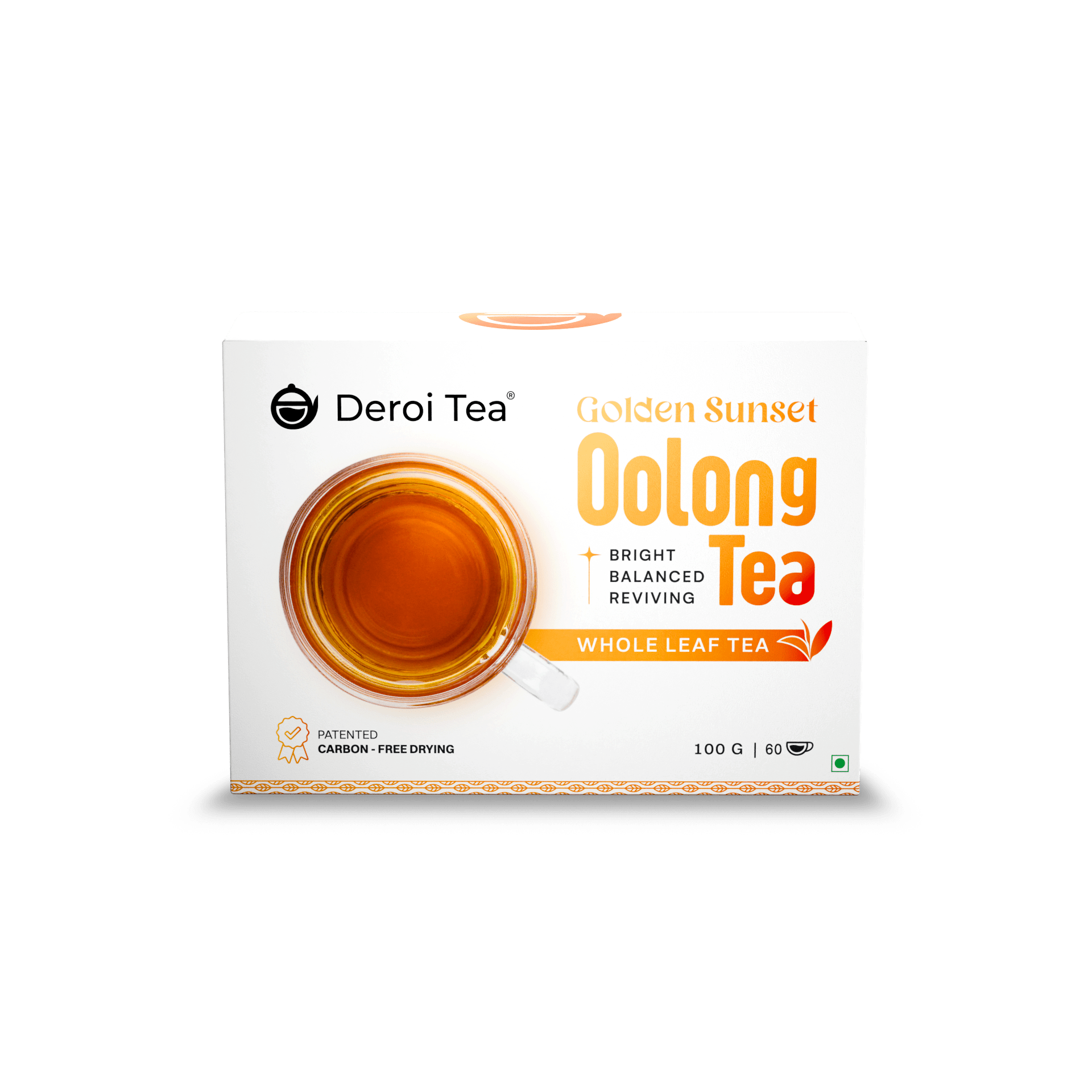 Golden Sunset Oolong Tea | Premium Whole Leaf | Assam Fresh | 100 gm – Tea on Brown Living™. SKU: DTO100. Img 1.