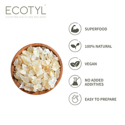 Gond Katira | Natural Cooling Gum | Supports Digestion | 200g – Health & Energy Drinks by Ecotyl available on Brown Living™. . SKU: ECOTYL00033. Img 3.