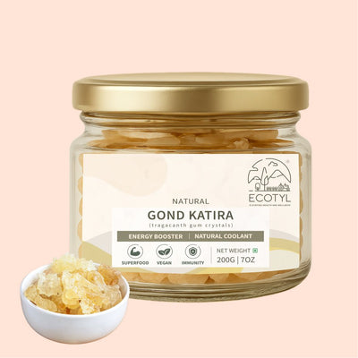 Gond Katira | Natural Cooling Gum | Supports Digestion | 200g – Health & Energy Drinks by Ecotyl available on Brown Living™. . SKU: ECOTYL00033. Img 1.